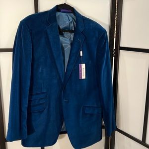 BRAND NEW Cobalt Blue Velvet Blazer